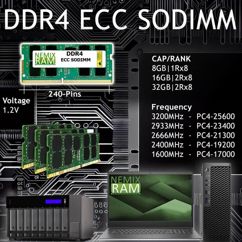 Memória NEMIX RAM 16GB DDR4 2666MHz PC4-21300 SODIMM - Memória RAM